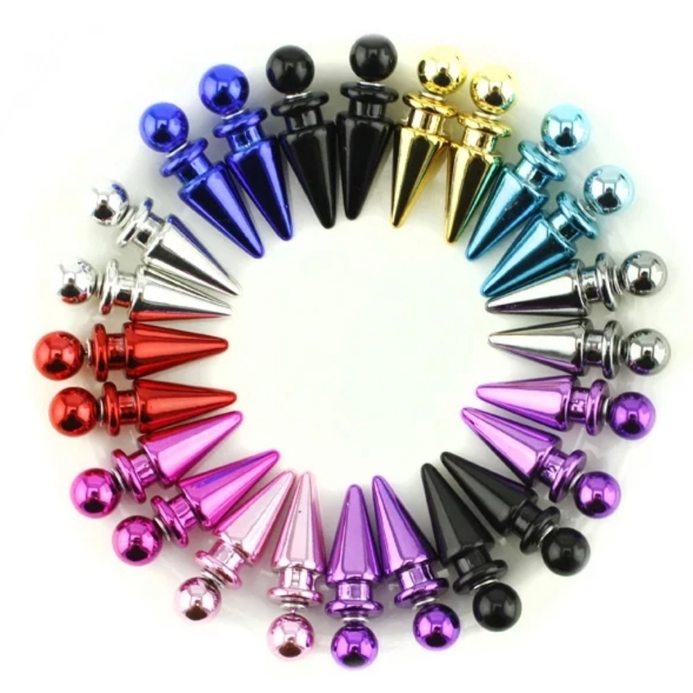 Bullet Double Sided Stud 2 Earrings in One - Picture 3 of 3